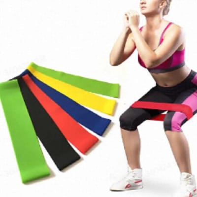 Cercle de résistance en latex Mini bande élastique de fitness pour l'entraînement de la force Étirement des hanches Bande de rallye Équipement d'entraînement green