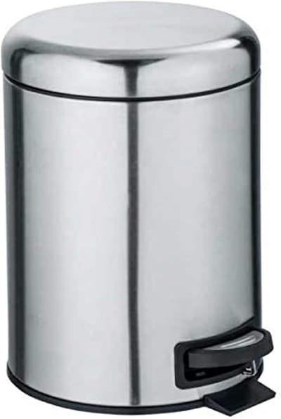 Ronde Pedaalemmer RVS Mat 5 Liter voor Badkamer en Keuken