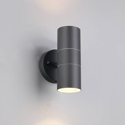 Trio Lighting Buitenwandlamp Turia, antraciet, hoogte 16 cm, metaal