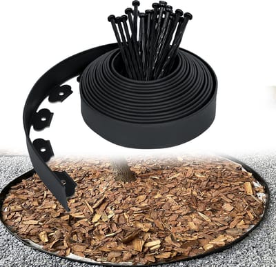 30m Flexibele Gazon Rand Kunstof Gazon Rand met Grondanker Bed Border Bed Rand Mower Rand voor Tuin Decoratieve Zwart