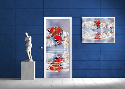Deursticker Muursticker Natuur | Rood | 91x211cm