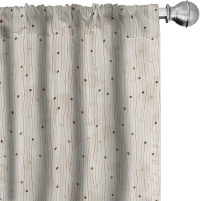 ABAKUHAUS Abstrakt Voorhangen – 2x75x225 cm – microvezel – lichtgrijs eierschaal