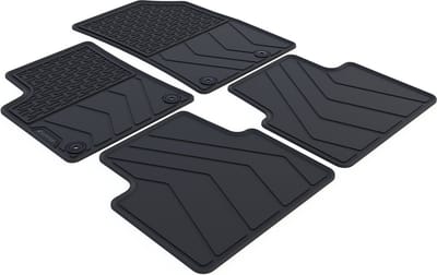 Rubber Automatten geschikt voor Citroën C3 Aircross - 2017-2025 - 4-delig - Uitvoering: Bevestigingssysteem: Clips 26 mm (met oog) | Variant 1