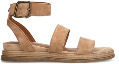 No Stress - Dames - Beige suède sandalen - Maat 37