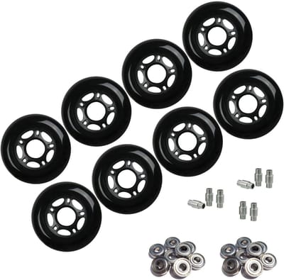 80mm 82A Lagers Spacers Outdoor Rollerblade Inline Hockey Fitness Skate Wielen Zwart 608 Inbegrepen Vervanging Deel nieuwe
