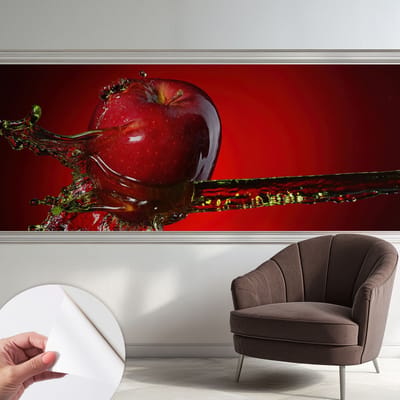 Coloray Zelfklevend Behang - Sappige energie Stickerbehang op rol - 250x104 cm - Rood Zelfklevend Behang - Voor de keuken, woonkamer en kantoor - Herpositioneerbaar - Zelfklevend fotobehang