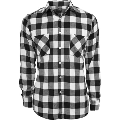 Urban Classics Checked Flanell Shirt TB297 Wht/Blk