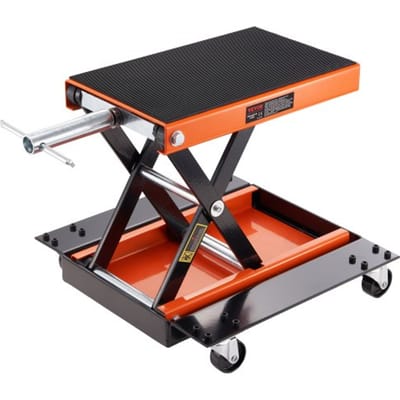 VEVOR Motorfietskrik 0,5 t Laadvermogen Motorfietskrik, 120-390 mm Motorfietshefplatform Montagestandaard Motorfiets, Verstelbare Motorfietskrik Montagestandaard Motorfietslift, Motostandaard Garage & Buitenruimtes