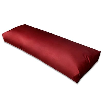 vidaXL - Rugkussen - gestoffeerd - 120x40x10 - cm - wijnrood