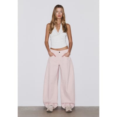 Stradivarius Gedrapeerde haltertop  Ecru XS