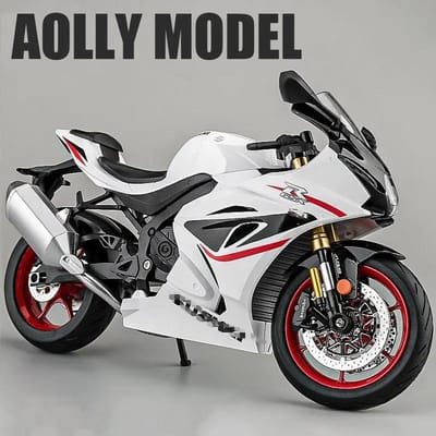 Groot formaat 1:9 Gsx-1000R Legering Race Motorfiets Model Diecasts Straat Sport Motorfiets Model Simulatie Speelgoed Cadeau white