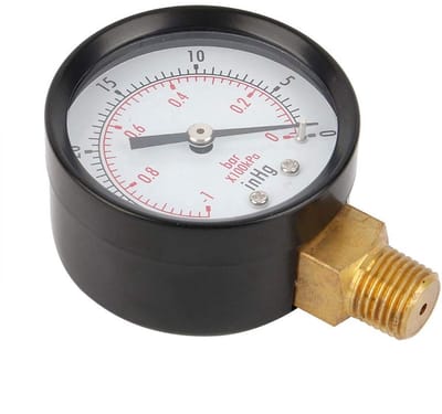 Dailygoody - Vacuum Meter 2" - Vacuummeter voor olie en gas - 1/4" NPT ondermontage