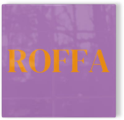 Tegeltje Rotterdam Roffa - paars oranje - tegeltje stad - tegeltje met tekst