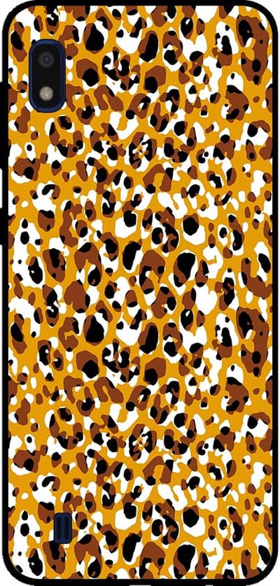 Smartphonica Telefoonhoesje voor Samsung Galaxy A10 met panterprint - TPU backcover met luiaardprint - Bruin geschikt voor Samsung Galaxy A10