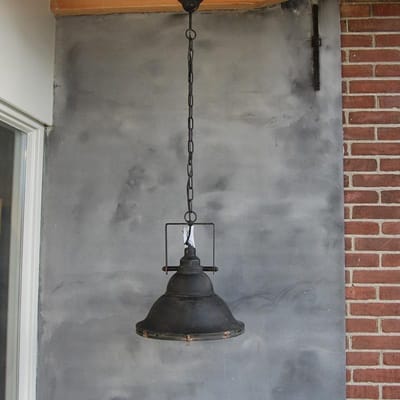 Hanglamp metaal met glas