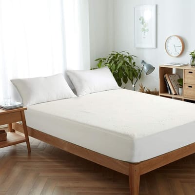 Bamboe Matrasbeschermer 180x200 - Waterdicht - Hypoallergeen - Antibacterieel - Rondom Elastiek - Waterdichte Matras Beschermer - Incontinentie Matrashoes - Matrasbeschermers - Hoeslaken - Molton - 180 x 200 CM - Wit