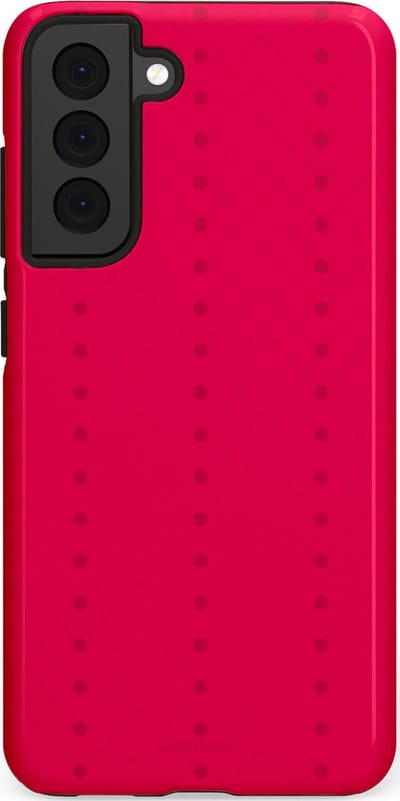 Casetastic Hoesje Geschikt voor Samsung S21 FE - Stijlvolle Beschermende Duo-layer Case - Ritmisch rood