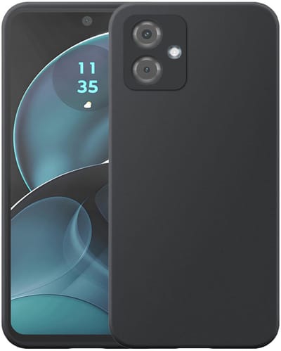 Geschikt voor Motorola Moto G14 Telefoonhoesje Flexibel Siliconen TPU hoesje - Flexible Back Cover Case Siliconen TPU - Zwart - Smartphonica geschikt voor Motorola Moto G14