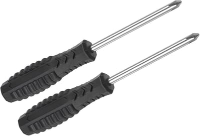 Kleine Phillips Schroevendraaier Set van 5mm, 142mm Lengte, Carbon Staal met Antislip Handvat voor Brillen, Horloges en Laptops - 2 Stuks