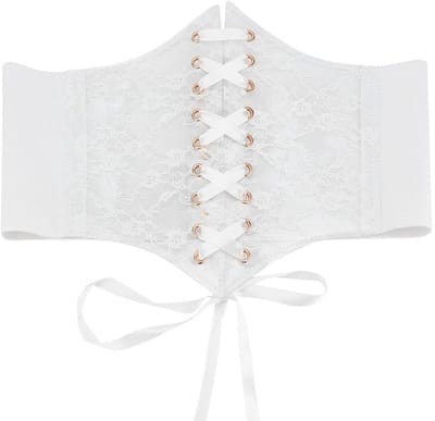 Dailygoody - Vintage Lace-up Corset Taille Riem - Verstelbare Tailleband - Elastisch - Brede Riem - Voor Dames - 69 cm