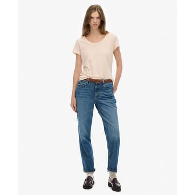 Superdry Studios T-shirt met Slanke Pasvorm Pink Grootte: 40