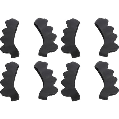 8 STuks Teen Spreider Siliconen Ergonomisch Ontwerp Makkelijk Schoon te Maken Overlappende Tenen Corrector voor Vrouwen Mannen zwart