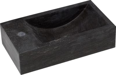Royal Plaza Alhena fontein 40x22cm met kraangat links zonder overloop zwart