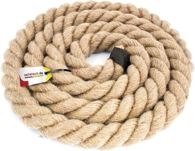 Jute Touw - Natuurlijke Vezels - Decoratie & Klussen - Gedrild & Duurzaam - 10 Meter 50mm - Bruin