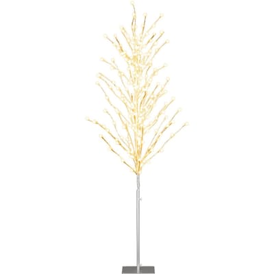 Coast LED Lichtenboom Berkenboom - 155 cm – Warmwit – Zilver – Metalen Standaard – Voor Binnen & Buiten