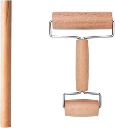 Dubbele Rolling Pin voor Thuisbakken - Ideaal voor Deeg, Pizza, Gebak en Dumplings