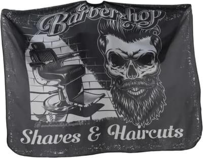 Livano Baardschort - Beard Bib - Scheerschort - Baard Cape - Kappersmantel - Kapmantel - Zwart