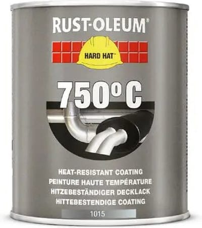 Rust-Oleum Hittebestendige Verf - 0,75 Liter - Zwart - Metaalverf