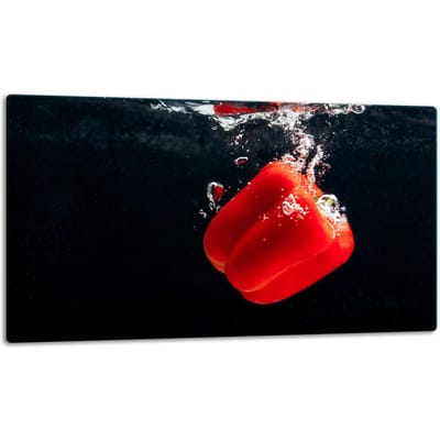 TMK ArtDeko - Snijplank - 52x30 cm - Glas - Paprika Motief