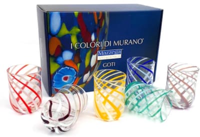 Mazzega Art & Design Murano glazen Cilindro Spiral gift box