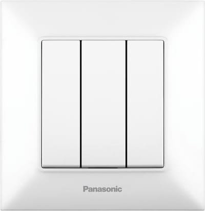 Panasonic-Serieschakelaar 3 line-Wit-Compleet-Arkedia Slim Serie