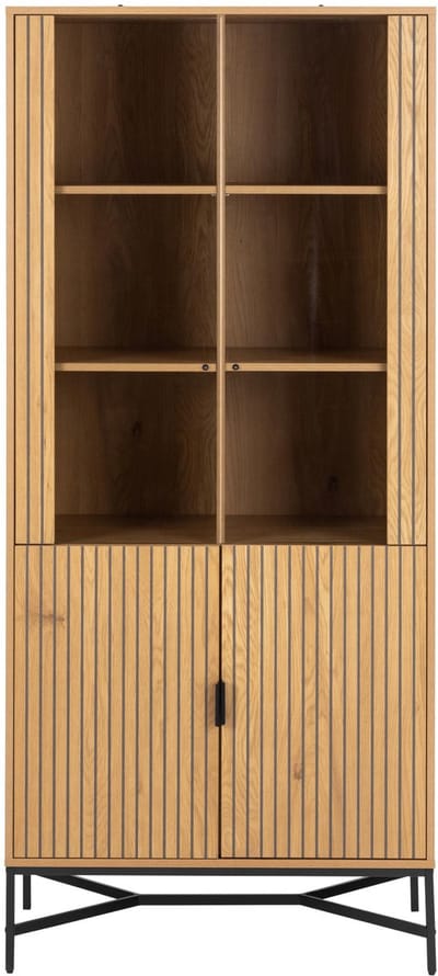 Giga Living Vitrinekast Juna - Naturel - 80x40x180 cm