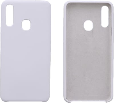 LuxeBass Hoesje geschikt voor Samsung Galaxy A20s siliconen hoesje - Wit - telefoonhoes - gsm hoes - telefoonhoesje