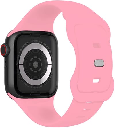 Bandje Geschikt voor Apple Watch 1, 2, 3, 4, 5, 6, 7, 8, 9, 10, 11, SE - 42/44/45/46 mm Bandje Siliconen Horloge Band Verstelbaar - Smartwatch Bandje Siliconen - Roze