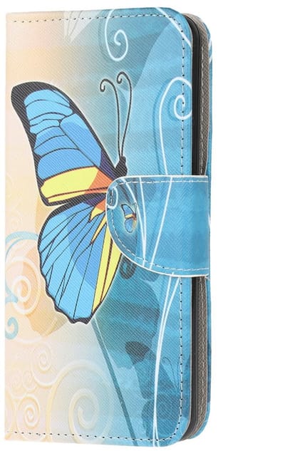 Coverup Hoesje - Geschikt voor Samsung Galaxy A12 Hoesje - Coverup Book Case - Blauwe Vlinder