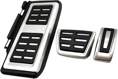Voetsteun Pedal Caps, RVS Pedal Covers voor Auto, Geschikt voor Volkswagen A3 en Skoda, Verbeter je Rijcomfort met Stijlvolle Accessoires