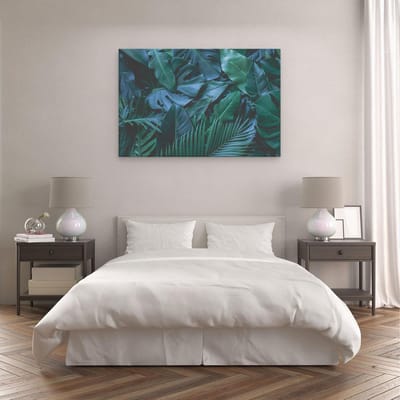 Artaza Canvas Schilderij Jungle Bladeren - 120x80 cm - Groot - Wanddecoratie Botanisch - Muurdecoratie Planten - Kamer Accessoires Groen