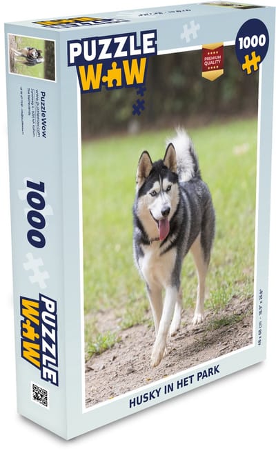 Puzzel Husky in het park - Legpuzzel - Puzzel 1000 stukjes volwassenen