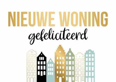 Wenskaart Daisy nieuwe woning gefeliciteerd