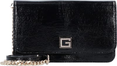 GUESS Schoudertas Avondtas Golden Rock Mini Flap Xbody Black Zwart