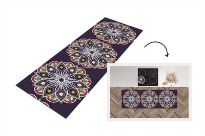 Keukenloper - Loper keuken - Mandala - Ster - Design - 150x50 cm - Keukenloper vinyl