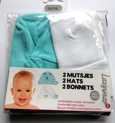 Lazywear - Babymuts - Mintgroen - 2 stuks