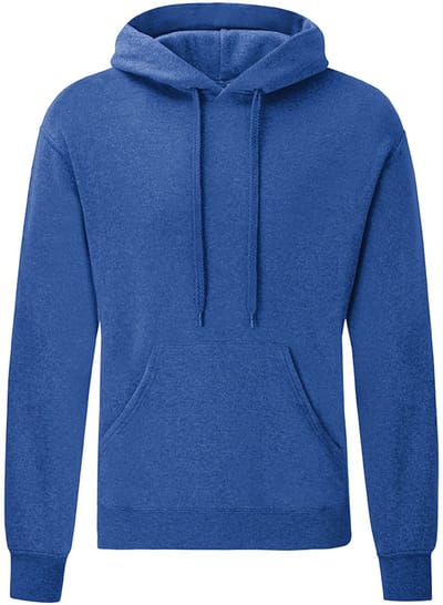 Sweatshirt Fruit Of The Loom Klassieke volwassen Royal Jaspeado met capuchon - S
