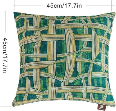 CE Serie - Decoratieve Kussenhoes - 45x45cm - Groen Geruit - Set van 2 - Hoogwaardige Kwaliteit