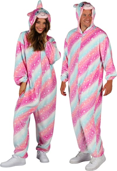 Dieren Kostuum Eenhoorn Volwassenen - Pluche - Dieren Onesie - Carnaval - Verkleedkleren Damen En Heren - Roze - Maat XS/S