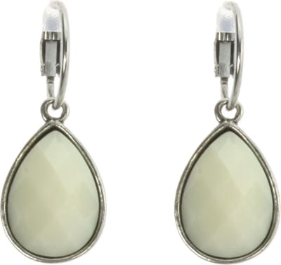 Behave - Oorhangers dames zilverkleur druppelvorm - Elegant basic stijl